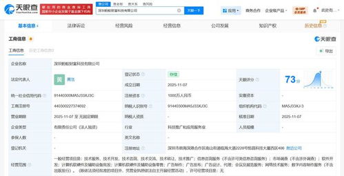 螞蟻集團成立螞蟻財富科技公司，注冊資本1000萬元，專注網絡技術服務